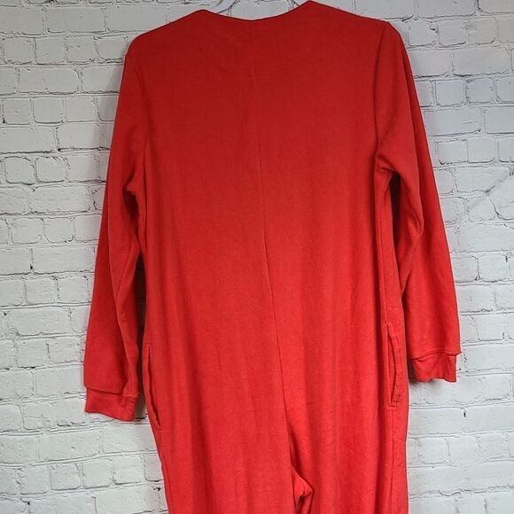 Nick & Nora Red Fox Fleece Footed Onesie Pajamas Women’s Cozy Winter Sleepwear - Picture 9 of 10